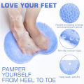 Shower Foot Scrubber Mat Back Washer Exfoliating Bath Wash Pad Wall Mounted Slip Suction Cups for Use in Cleaner Men and Women.