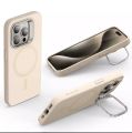 ESR IPHONE 15 PRO MAX CLOUD SOFT CASE WITH STASH STAND (HALOLOCK) – LIGHT TAN. 