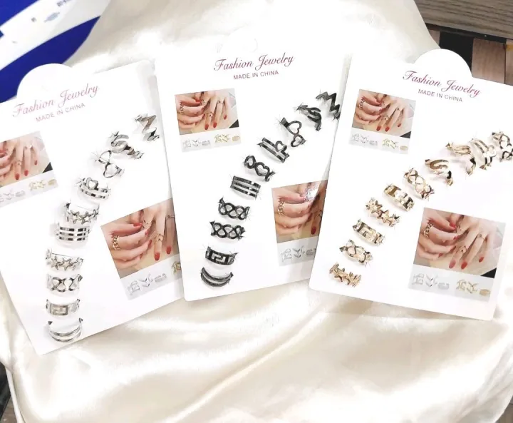 Normal Rings Daraz Ring Mid Rings Adjustable 10pcs in 1 pack | Daraz.pk