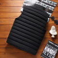 Aiwetin Men' Sleeveless Vest Jackets Winter Fashion Male Cotton-Padded Vest Coats Men Stand Collar Warm Waistcoats Clothing 5XL. 