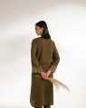 BUZZAZI-Stitched Dress For Women's Brown New Embroidered Suit. 