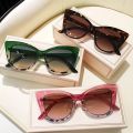 Women's cat's eye box simple gradient color matching Sunglasses-Joker fashion glasses.