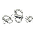 316 Stainless Steel Fixed Snap Shackles Bail Snap Shackles with Quick Release Pin for Bracelet and Boat. 