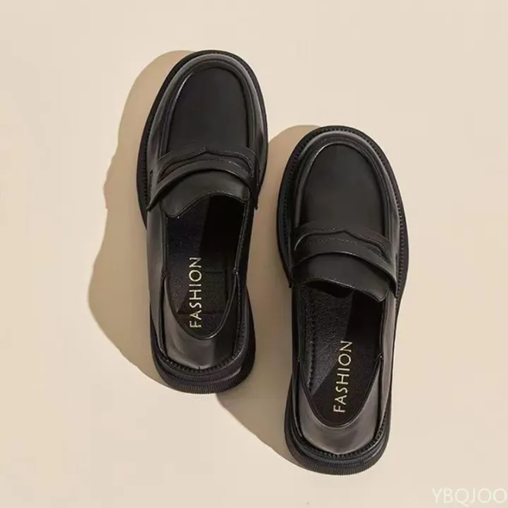 Women's%20Casual%20leather%20Shoes%20Fashion%20Thick%20soled%20Pumps%20Solid%20Color%20Breathable%20Loafers%20Fashion%20comfort%20ladies%20high%20heels%20Zapatos%20-%20Image%203