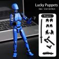 3D Printing Dummy Lucky Puppets Doll Color Scheme Multi Joint Movable DIY Figurine Toy. 