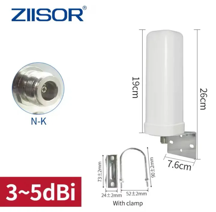 ZIISOR 5G 4G LTE WiFi Antenna Outdoor for Router Aerial Communication Antennas Long Range with N female RP SMA Male
