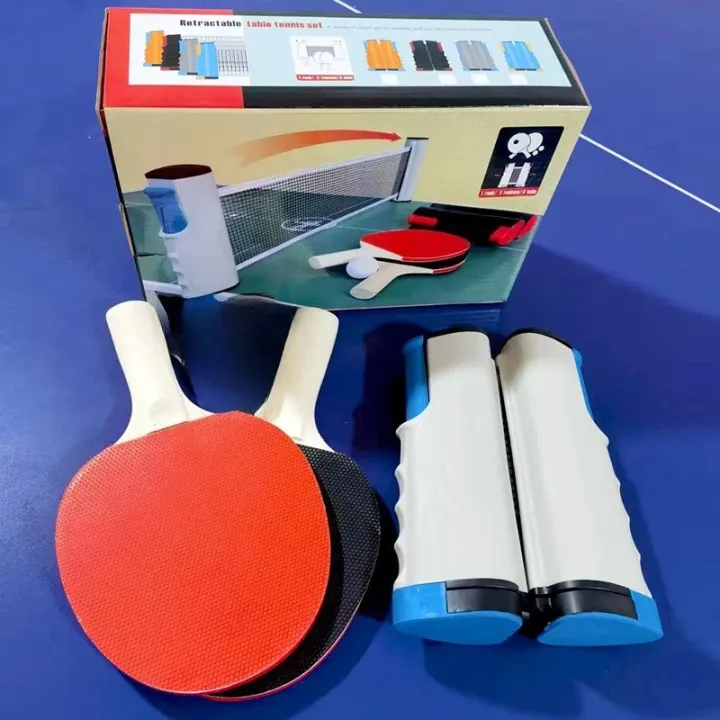 Racket Column Table Tennis Racket Combination Set Portable Mesh Column Household ...