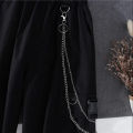 Spring Autumn Women Harajuku Cargo Pants Handsome Cool Two-piece Suit Chain Long Sleeve+Ribbon Pants.