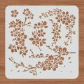 Cherry Blossoms Drawing Stencils 12x12inch Cherry Tree Branch Painting Templates for Scrapbooking Fabric Floor Furniture Wall. 