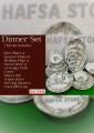 Dinner Set 44 Pieces Dinner Sets 8 Person Serving Dinnerware Set With New Luxury Design Melamine Double Glazed Dinner Plate Set High Quality Heavy Weight Double polish Oven Safe Dish Washer Safe Plates Set Dish Set Bowl Set. 