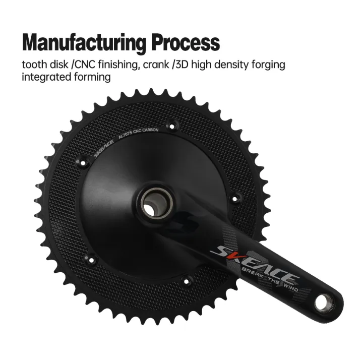 SKEACE%20Break%20The%20Wind%20Hollowtech%20Crankset%2049T%20Carbon%20Chainwheel%20165mm%20Aluminum%20Alloy%20Fixed%20Gear%20Bike%20Crank%20For%20Track%20Bicycle%20-%20Image%205