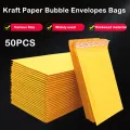 50PCS Kraft Paper Bubble Mailers Envelopes Bags Bubble Mailing Bag Padded Shipping Envelope Business Supplies Various Sizes.