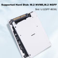 M.2 SSD To U.2 Adapter Card M.2 NVMe SATA-Bus NGFF SSD To PCI-e U.2 SFF-8639 PC-E3.0X4 M2 Adapter Converter for 2230/2260/2280. 