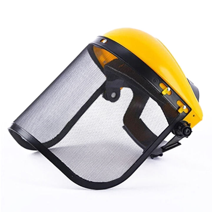 Full Face Mesh Mask Safety Helmet For Grass Trimmer Logging Brush ...