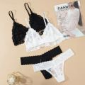 Non Padded Brassiere Triangle Lingerie Set. 