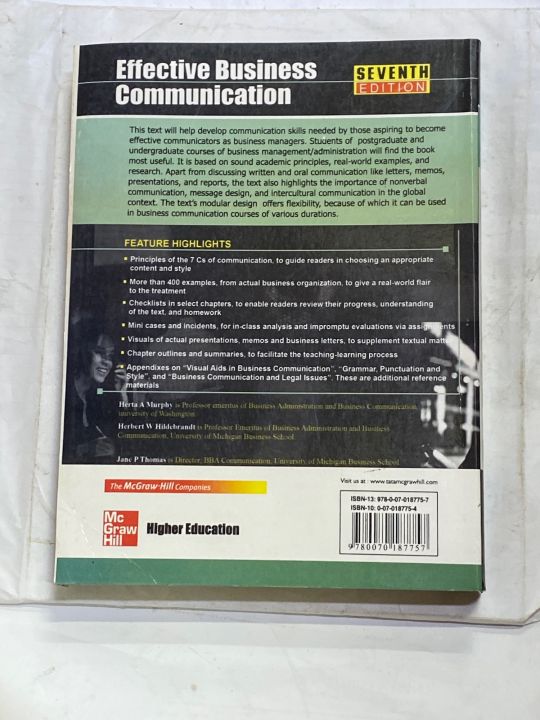 EFFECTIVE%20BUSINESS%20COMMUNICATION%207th%20EDITION%20BY%20HERTA%20A%20MURPHY%20-%20Image%202