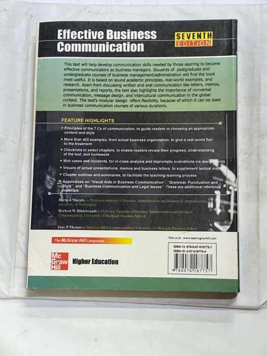 EFFECTIVE%20BUSINESS%20COMMUNICATION%207th%20EDITION%20BY%20HERTA%20A%20MURPHY%20-%20Image%202