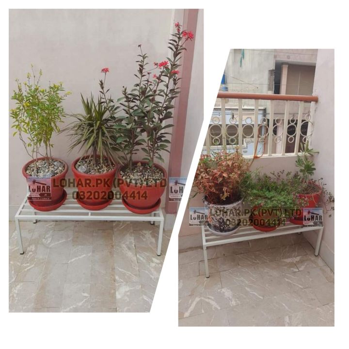 Metal Plant Stand (Set of 2) / Flower Pot Stand / Iron Plantation Bench