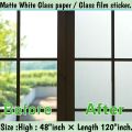 Window Privacy Film/ Frosted Glass Window Film Sun Blocking /Window Film for Home / Adhesive window Glass Paper For/ Bathroom Door Covering /Heat Blocker Decorative Sticker. (122cm x 214cm), (4 feet×7 feet).