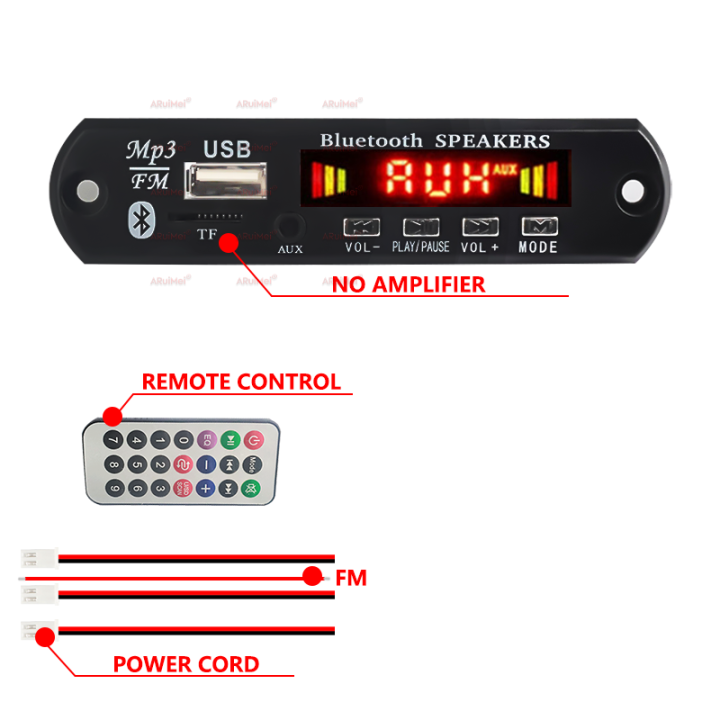 Hands-Free%20MP3%20Player%20Decoder%20Board%207V%2012V%20Bluetooth5.0%20NO%20Amplifier%20Car%20FM%20Radio%20Module%20Support%20FM%20TF%20USB%20AUX%20Recorders%20-%20Image%207