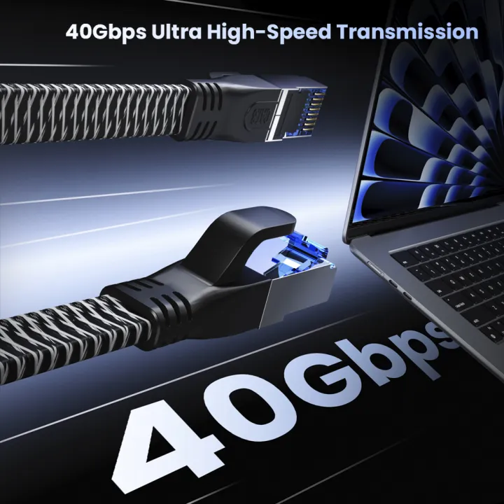 CAT%208%20Ethernet%20Cable%2040Gbps%20Gaming%20High%20Speed%202000MHz%20SSTP%20Cat%208%20Ethernet%20Cord%20RJ45%20Network%20for%20PC%20Modem%20Router%20Laptop%20PS%205/4%20-%20Image%204