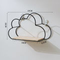 Creative Cloud Iron Shelving Wall Shelf Wooden Clapboard Nordic Style Decoration Children Room Decoration Display Stand. 