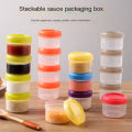 4Pcs Transparent Mini Plastic Sauce Bottle 35ML Reusable Seasoning Box Seasoning Jar For Student Office Workers Kitchen Tool.