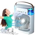 3 In 1 Fan AIr Conditioner Household Water Mist USB Fan Small Air Cooler LED Night Light Portable Humidifier Air Adjustment Fan.