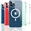 Ultra Clear Magnetic Circle Phone Case on For Magsafe IPhone 15 12 11 13 14 Pro Max Mini XS XR 8Plus SE 2020 IPone Macsafe Cover.