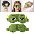 3D Sad Frog Sleep Mask Natural Sleeping Eyeshade Cover Shade Eye Patch Women Men Soft Portable Blindfold Travel Rest Eyepatch. 
