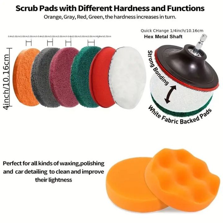 12pcs,%20Drill%20Brush%20Attachment%20Set,%20Power%20Cleaning%20Scrub%20Brush%20And%20Scrub%20Sponge,%20For%20Grout%20Floor,%20Tile,%20Bathroom,%20Kitchen%20-%20Image%204