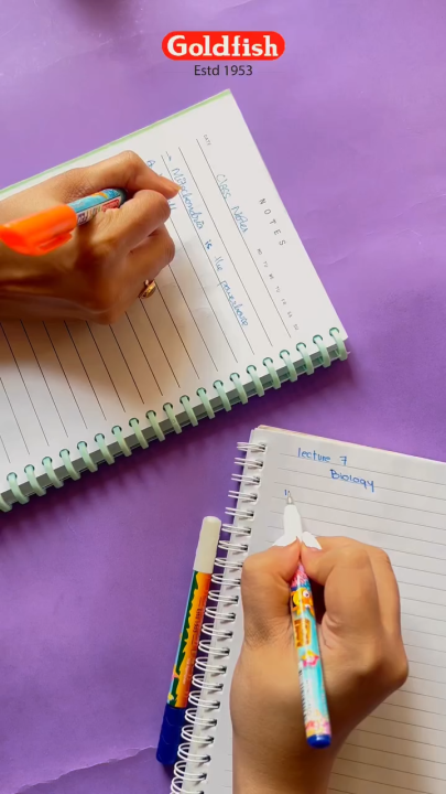 Goldfish Kids Felt Pen with Erasable Blue Ink - (2 Felt Pen with 1 Ink Remover in Blister Pack) -  2 Colourful Blister Packing