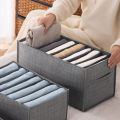 9-Panel Pants Clothing Storage Box Jeans Compartment Sorting Bag Partition Basket Home Wardrobe Organizer Layered Design. 