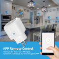 European Smart Socket 2 Pins Intelligent EU Socket Tuya WiFi Smart Plug Timing Voice Mobile Control 16A/20A Europe Sockets. 
