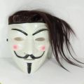 Kids Joker Face Haker mask with Long Hair for Party For kids- Vendetta/Clown Face with Hair-1. 