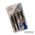 erasable fountain ink pens with polisher & erasable ink cartridges extra fine nibs plastic body made in china by chren rainbow nib you can erase from the bottom of the fountain in pen model no 6175 you can get extra erasable cartridge from our retail stor. 