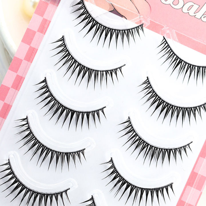 5%20Pair%20False%20Eyelashes%20Strip%20Wispy%20Fake%20Lashes%20Natural%20Spiky%20Wispy%20Thick%20Eye%20Lash%20For%20Day-To-Day%20Use%20Wedding%20Vacation%20%20-%20Image%202