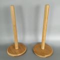 Wood Paper Towel Holder,Simply Standing Counter Top Wooden Paper Roll Holder for Cabinet Table (Round Bottom). 