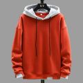 Men`s Winter Cotton White Long Sleeve Hoodie For Man.