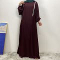 Middle East Dubai Fashion Muslim Breastfeeding Muslim Long-Sleeved Slim-Fit Dress Islamic Popular Women's Wear.