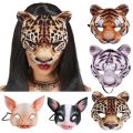 3D Animal Mask Halloween Masquerade Ball Masks Tiger Pig Half Face Mask Party Carnival Fancy Dress Costume Props. 