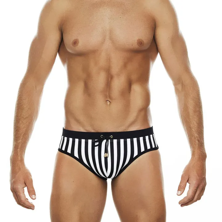 UXH%20Padded%20Contrast%20Color%20Swim%20Briefs%20Black%20Strips%20Push-Up%20%20Swimwear%20Men%20Swimming%20Briefs%20Surf%20Beach%20Shorts%20Mayo%20Sungas%20-%20Image%203