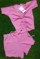 Ladies Lettuce Top and T-Shirt Pant Set, Comfortable Casual Wear.