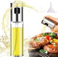 100ml Olive Oil Sprayer | Transparent Food-grade Glass Oil Mister, Portable Cooking Oil Spray Vinegar Bottle Oil Dispenser for Kitchen, BBQ, Making Salard, Baking, Roasting, Grilling, Frying.