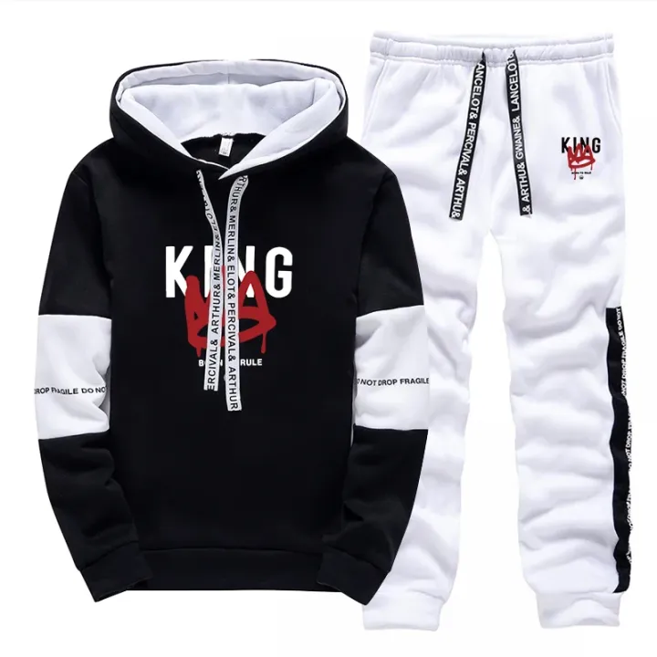 King%20Printing%20Mens%20Tracksuit%20Casual%20Sweatshirts%20Sweatpants%202%20Pcs%20Set%20Daily%20Sportswear%20Suit%20Outdoors%20Sports%20Jogging%20Mens%20Clothing%20-%20Image%204