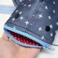 Shark Pencil Case,Shark mouth zipper Pencil Pouch Cute Shark Pencil,Special Idea canva Animal Stationery Pouch for Office Supply.