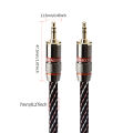 YYTCG High-End Pure Copper 3.5mm AUX Cable Car Male-to-Male Audio Cable for Mobile Phone Audio and Headphone Connection. 