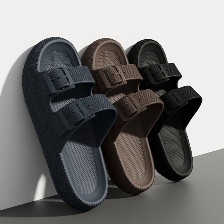 2025 New Men's Outdoor Fashion Thick Sole Sandals - Non-Slip Shower Slippers for Bathroom, Lightweight Comfortable House Slipper
