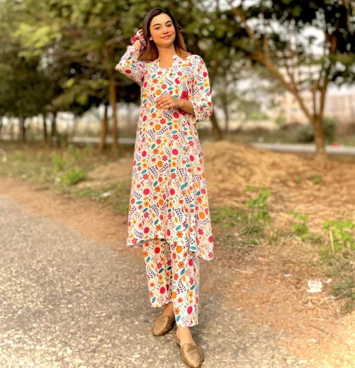 hot%20collection%202%20pis%20Kurti%20pant%20set%20for%20women%20-%20Image%202