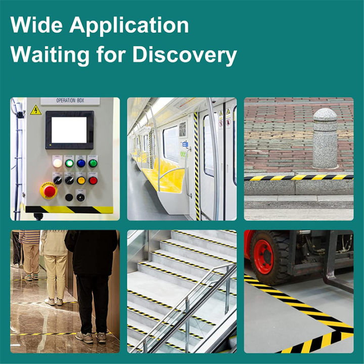 48mm%20x%2015M%20Black%20&%20Yellow%20Hazard%20Warning%20Safety%20Stripe%20Tape%20Ideal%20For%20Hazard%20Caution%20Warning%20Social%20Distance%20Warehouse%20Gym%20Floor%20-%20Image%207